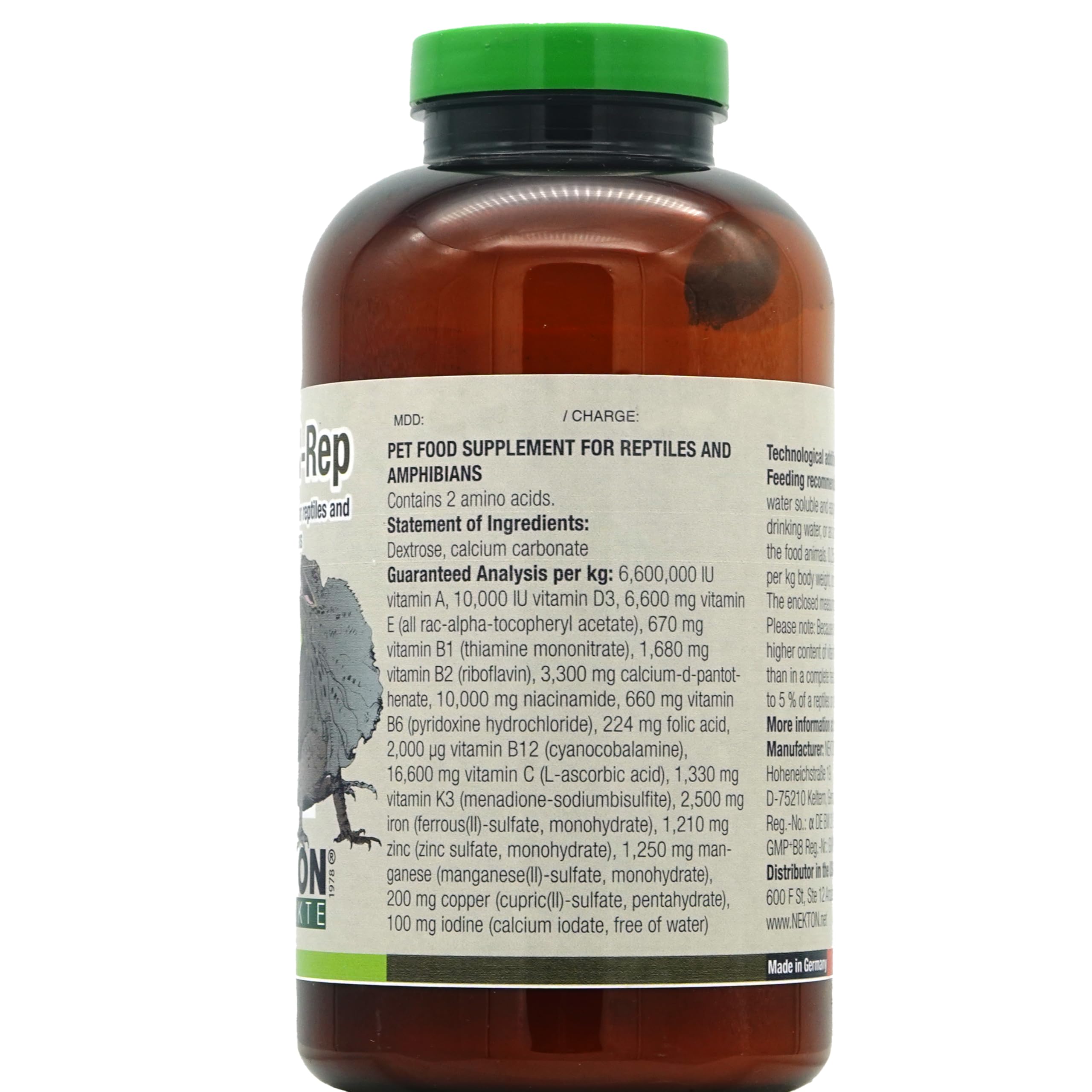 Nekton Rep Vitamin & Mineral Supplement for Reptiles - 700g | Essential Nutrition for Lizards, Turtles & Snakes | Supports Healthy Growth & Immune System