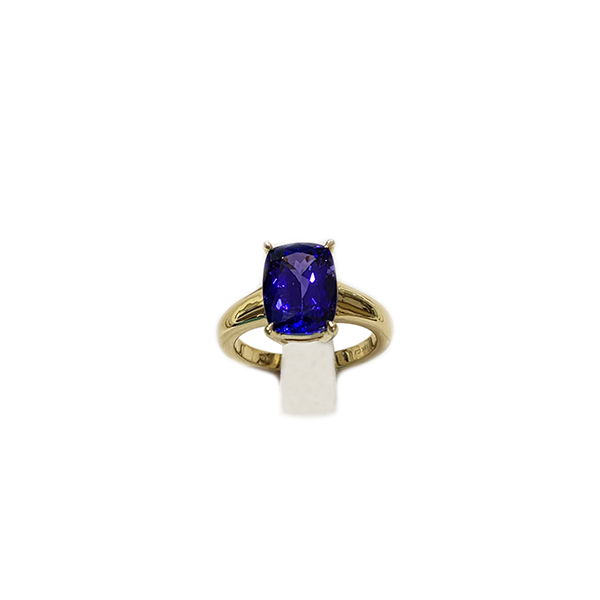 18K Yellow Gold Tanzanite Ring for Women – Elegant Tanzanite Gemstone Jewelry – Perfect for Engagement, Wedding & Anniversary Gifts