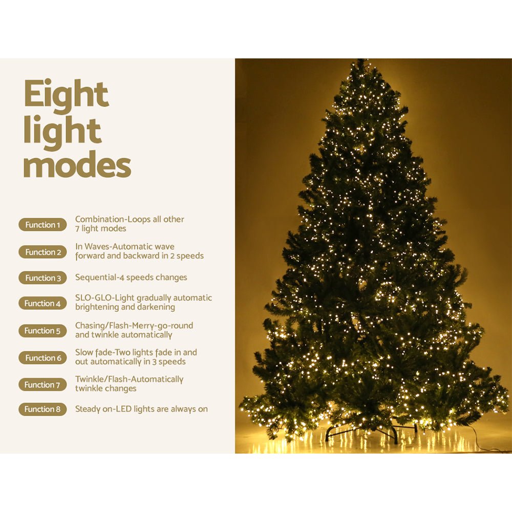 1.8M Pre-Lit Christmas Tree with 1980 Warm White LED Lights - Perfect for Living Room, Office & Holiday Decorations