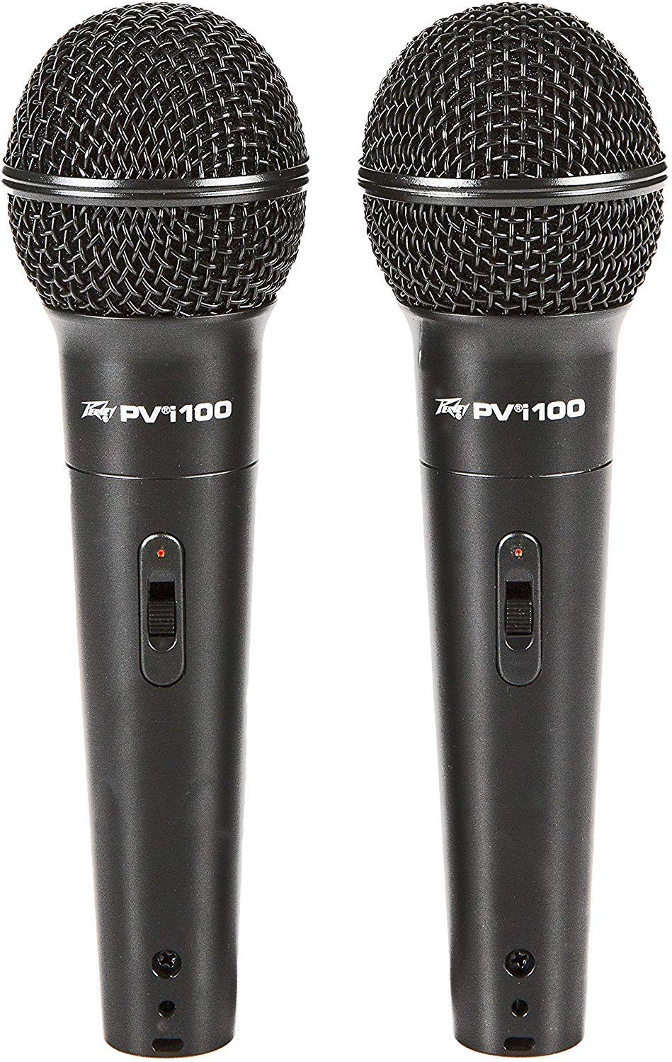 Peavey PVI 100-2 Pack Professional Dynamic Cardioid Microphones for Live Performances, Podcasting & Studio Recording - High-Quality Vocal & Instrument Mic Set