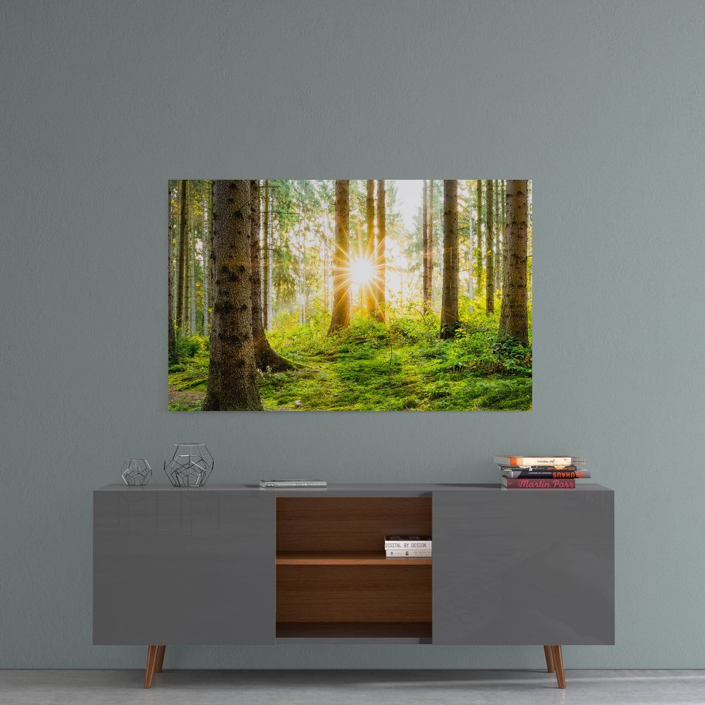 Stunning Forest Glass Print Wall Art - Nature Inspired Decor for Living Room, Bedroom & Office - Perfect for Home & Office Decor