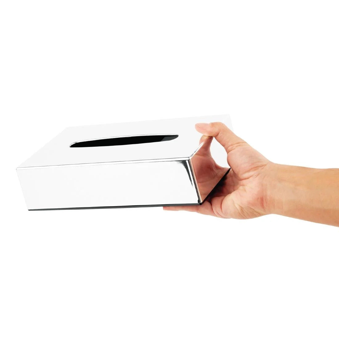 Bolero Chrome Rectangular Tissue Holder - Elegant Bathroom & Living Room Tissue Box Cover - Perfect for Home, Office, and Guest Room Decor