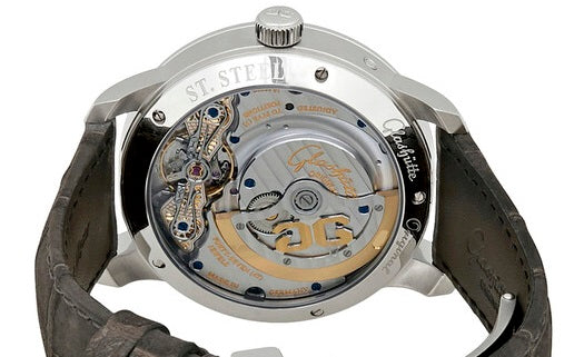 Glashutte Original Pano Matic Lunar Stainless Steel Men's Watch - Luxury Automatic Moon Phase Timepiece for Business & Formal Occasions