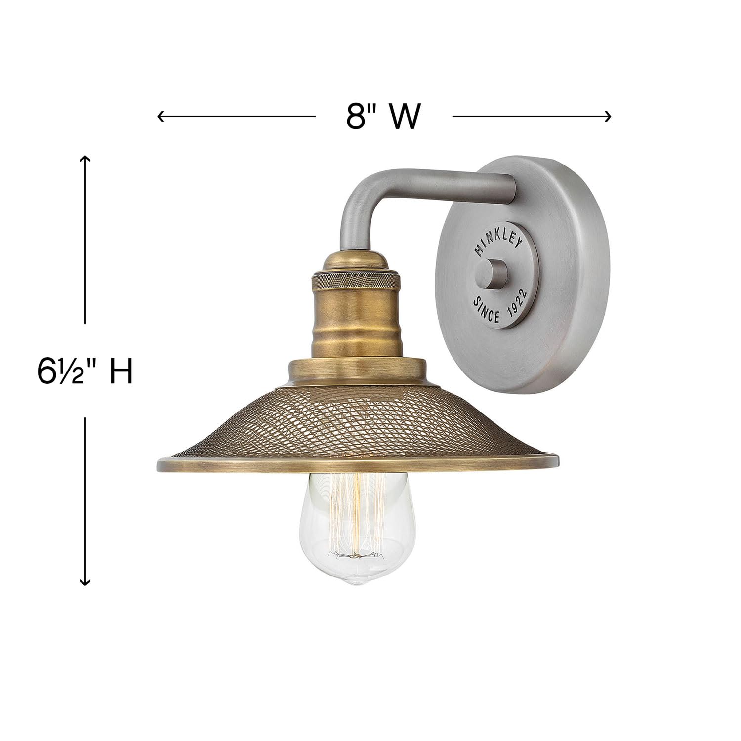 Hinkley Rigby Collection One Light Bathroom Vanity Fixture in Antique Nickel - Elegant Lighting for Bathroom Vanity, Powder Room, and Dressing Area