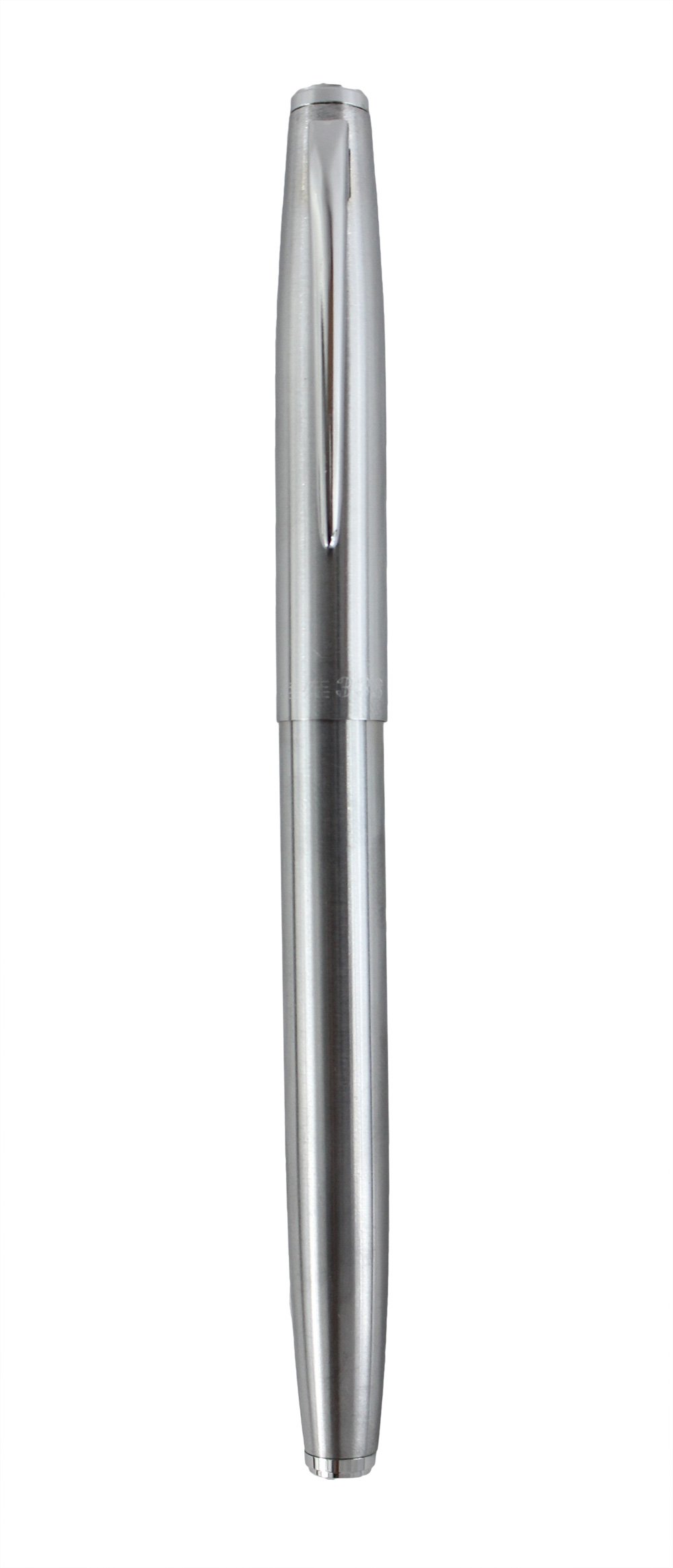 Slim Fountain Pen Fine Nib - Elegant Silver Writing Pen for Office & Gifts