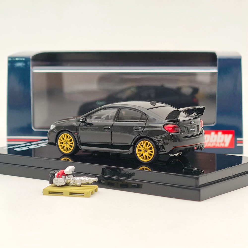 1/64 Scale Subaru WRX STI EJ20 Final Edition Black Diecast Model Car - Limited Collector's Toy with Detailed Engine - Perfect for Display, Gifts & Racing Enthusiasts