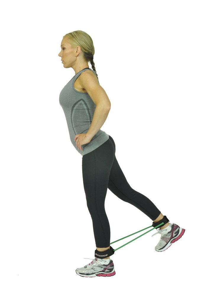 Premium Leg Resistance Bands for Workouts - Blue Exercise Bands for Strength Training, Physical Therapy & Home Fitness - Ideal for Pilates, Yoga & Rehabilitation Exercises