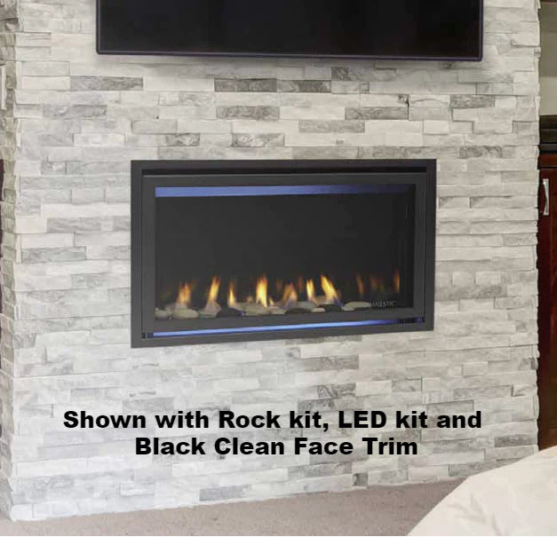 Majestic Jade 32 Inch Linear Direct Vent Gas Fireplace - Modern Home Heating Solution for Living Rooms & Bedrooms | Energy Efficient & Stylish Design