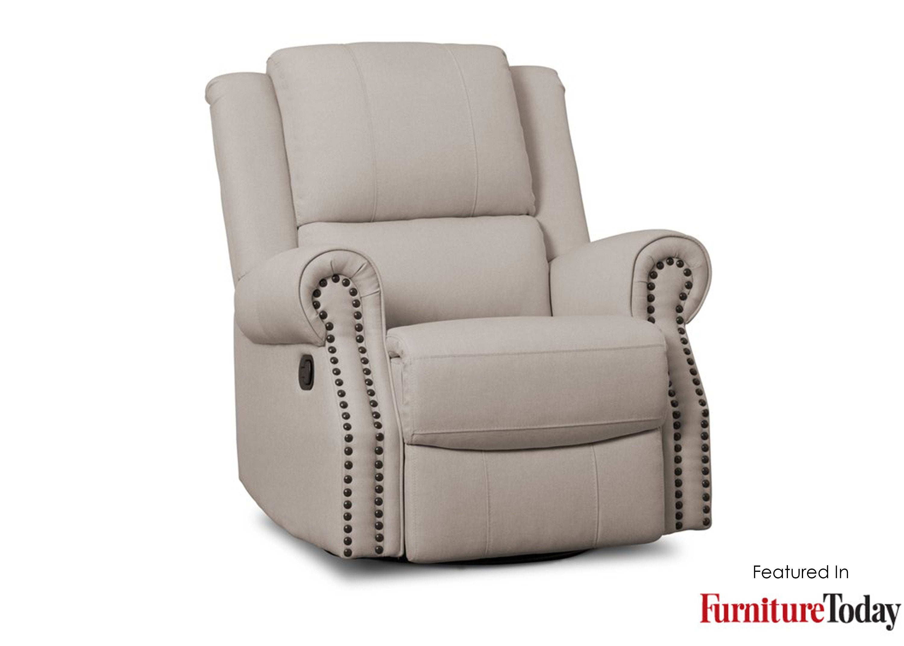Dexter Nursery Recliner Swivel Glider Chair - Comfortable Rocking Chair for Baby Nursery, Breastfeeding & Relaxing - Perfect for Nurseries, Bedrooms & Living Rooms