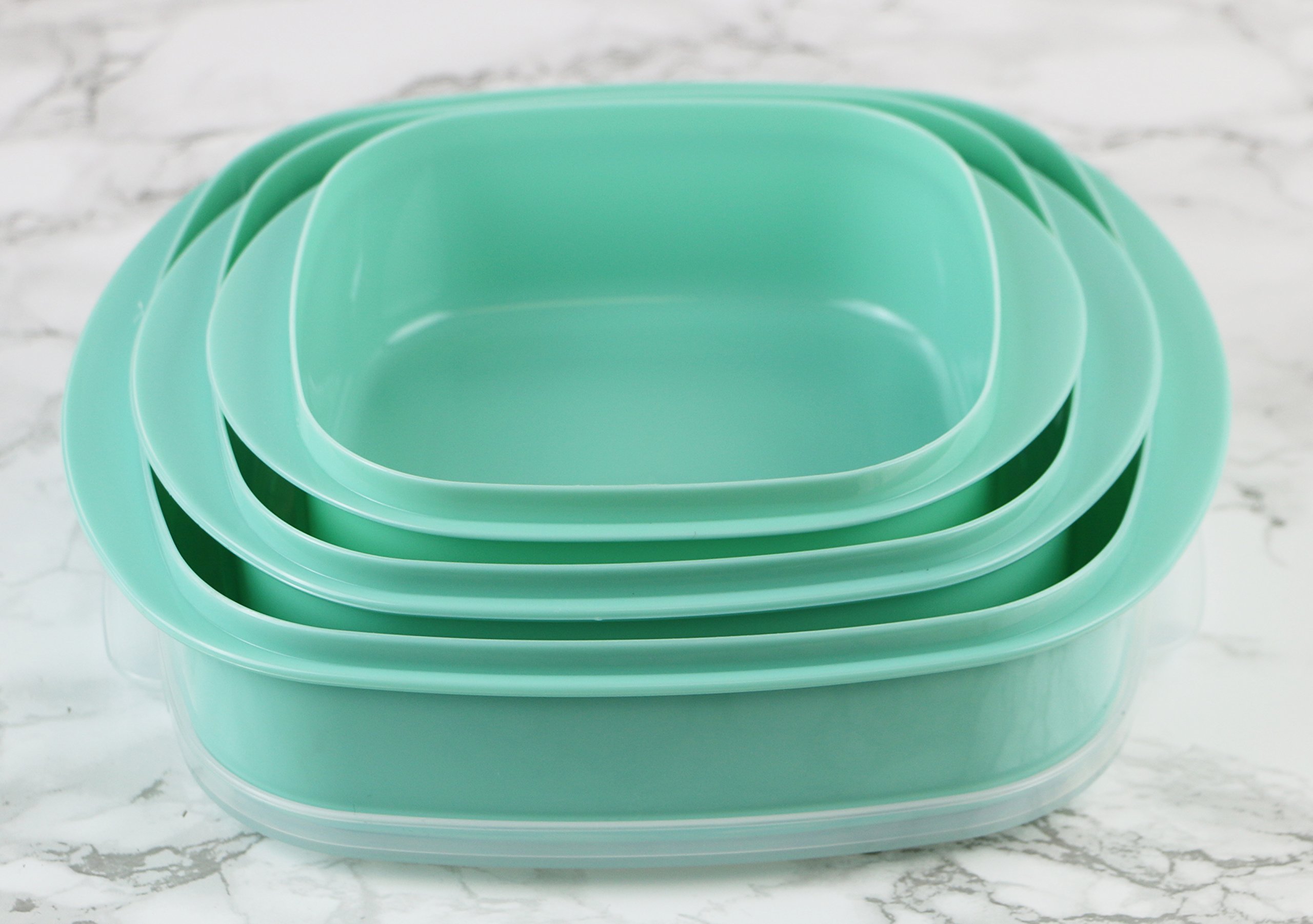 Reston Lloyd Nesting Microwave Containers Set of 3 - BPA-Free Plastic Food Storage with Adjustable Steam Vents | Airtight Meal Prep Containers for Freezer & Dishwasher Safe | Perfect for Leftovers, Meal Prepping, and Office Lunch Storage