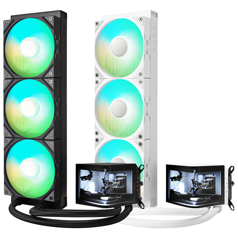 TRYX PANORAMA ARGB AIO Liquid CPU Cooler - 360mm RGB Water Cooling System for PC Gaming & Overclocking - Perfect for High-Performance Desktops & Custom Builds