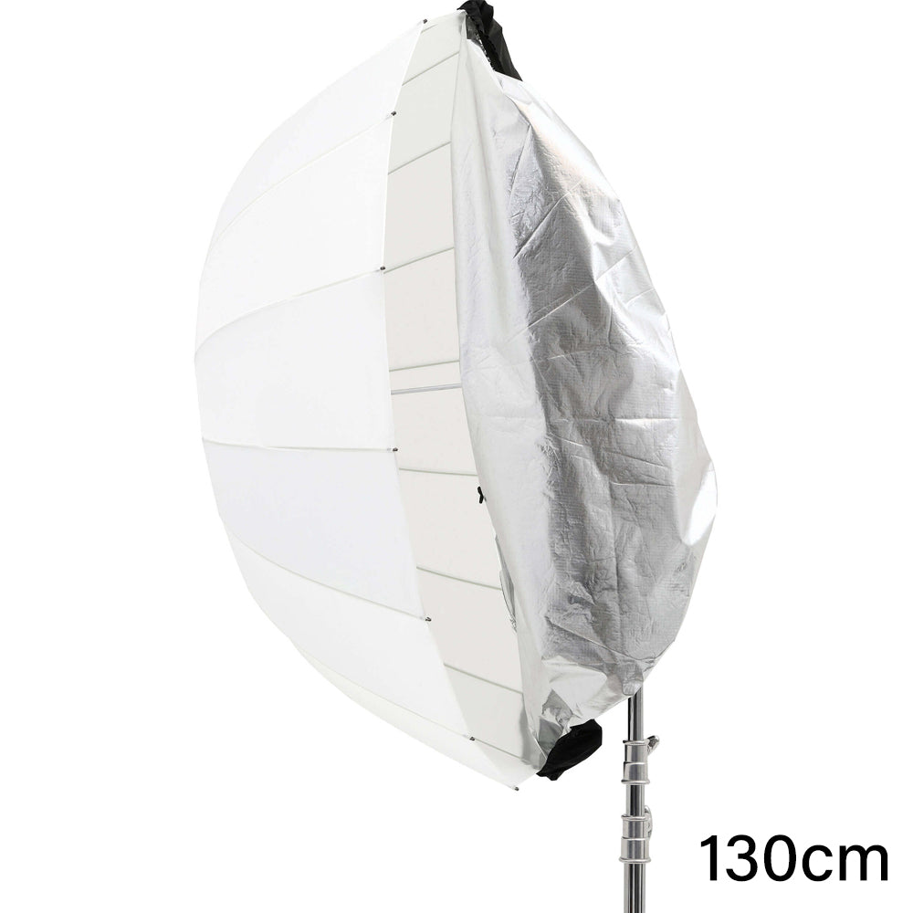 130cm Parabolic Shoot Through Umbrella with Black/Silver Cover - Professional Photography Lighting Modifier for Studio & Outdoor Portraits - Clearance Sale