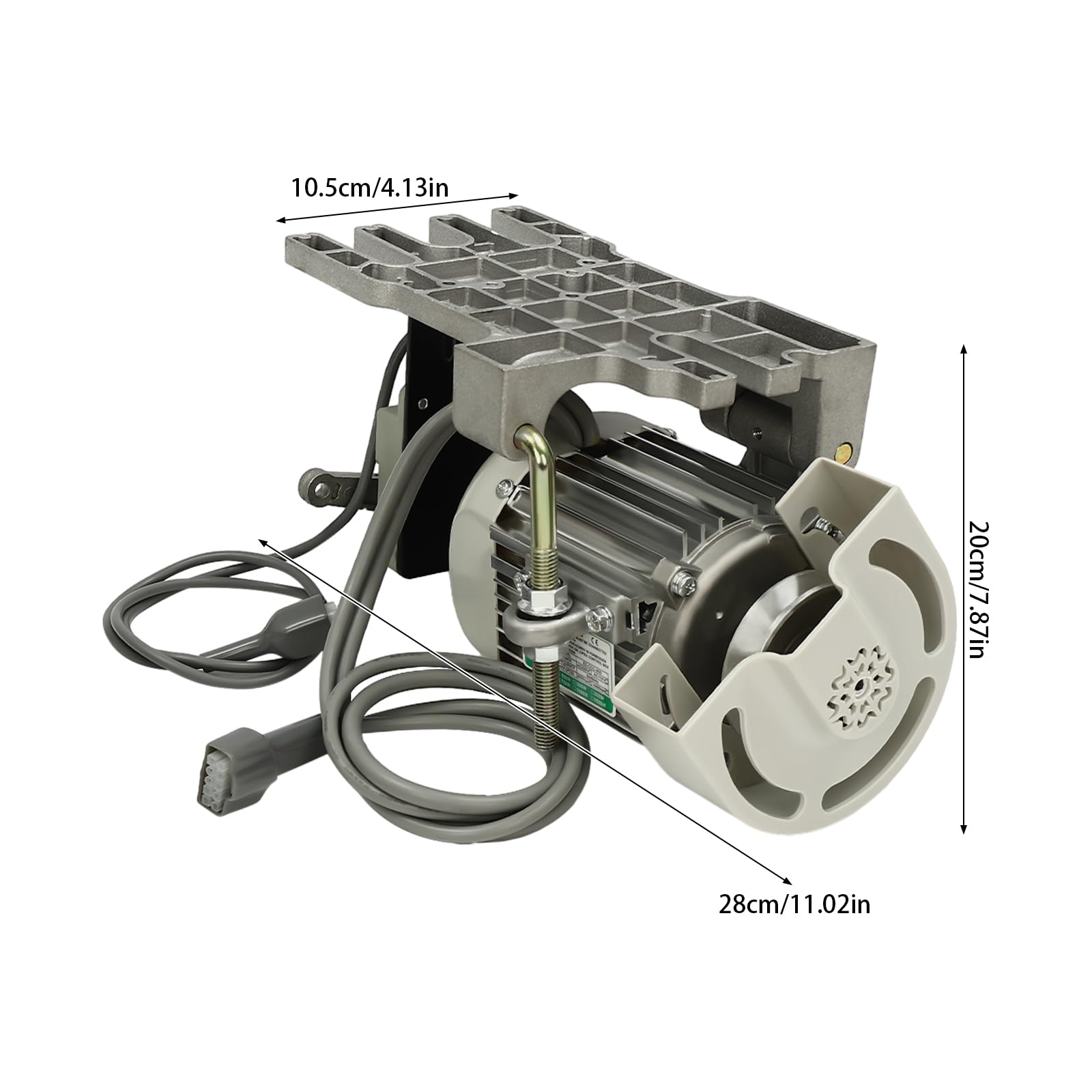 Brushless Servo Motor for Industrial Sewing Machine - Energy Saving, Quiet Operation with Split Motor & Controller (12.4x11x8.3 Inch) - Perfect for Heavy-Duty Garment Manufacturing and Textile Production