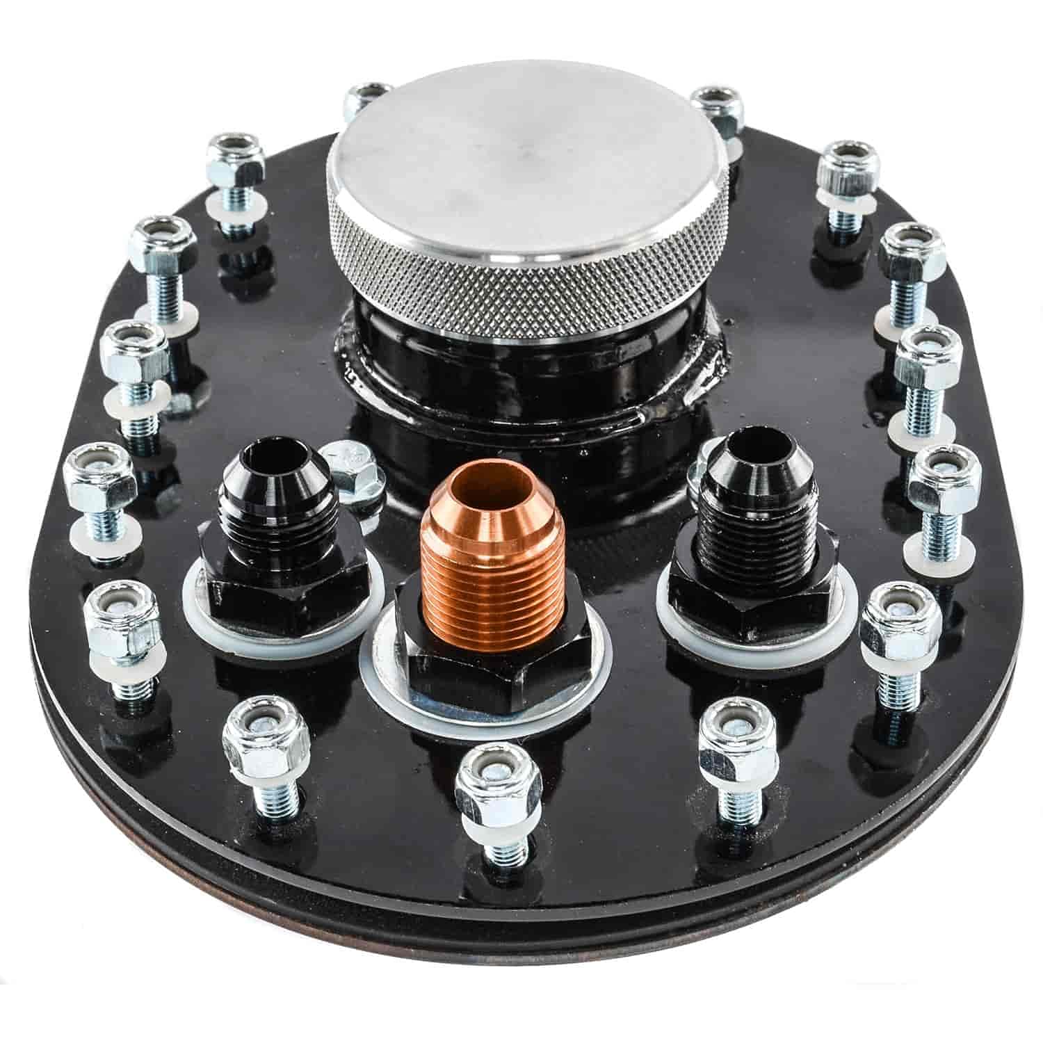 JEGS 15551 High Performance Fuel Cell Accessories Kit - Universal Fit for Racing, Off-Road & Hot Rod Vehicles - Includes Mounting Hardware & Fittings