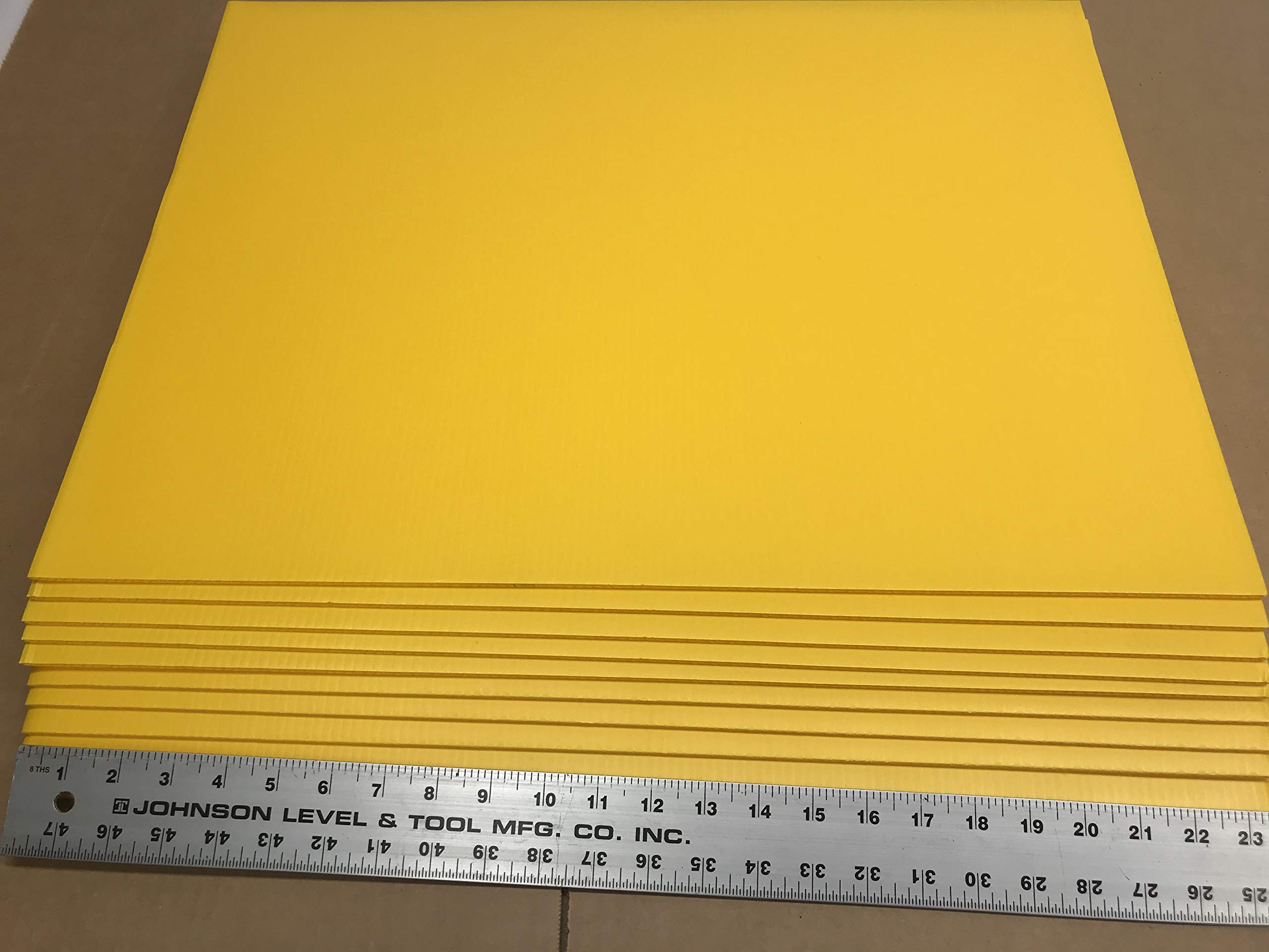 50 Pack 18x24 Inch Yellow Corrugated Plastic Blank Signs - 4mm Thick for Yard Sales, Open Houses, Elections & Advertising - Durable & Weatherproof for Indoor & Outdoor Use