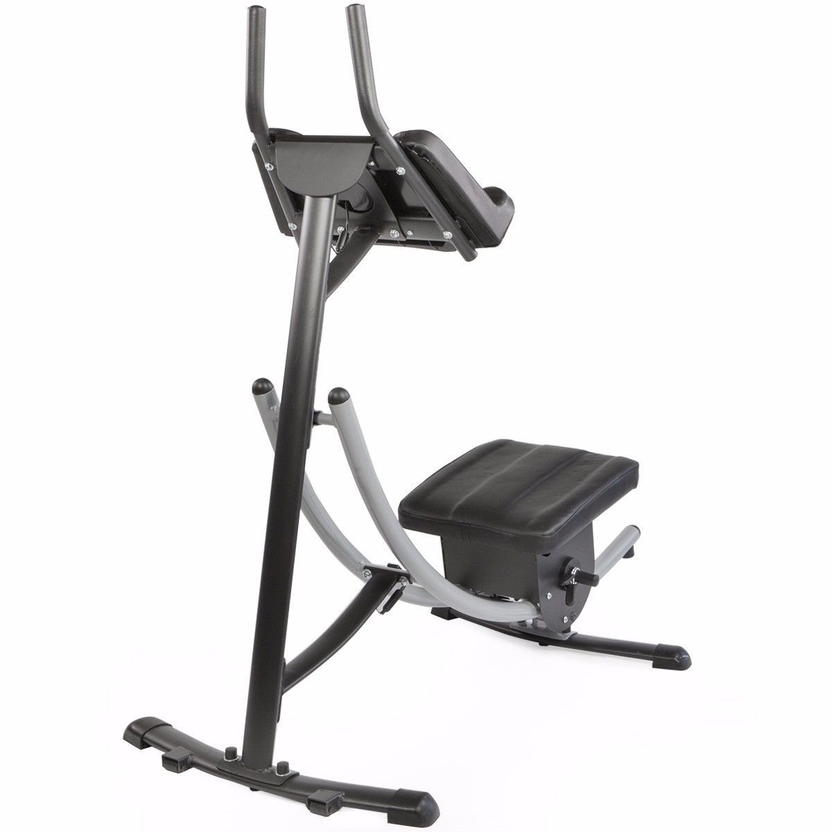 XtremepowerUS Ab Machine - Abdominal Workout Equipment for Core Strength, Home Gym Fitness, Silver/Black - Perfect for Home Workouts & Toning Abs