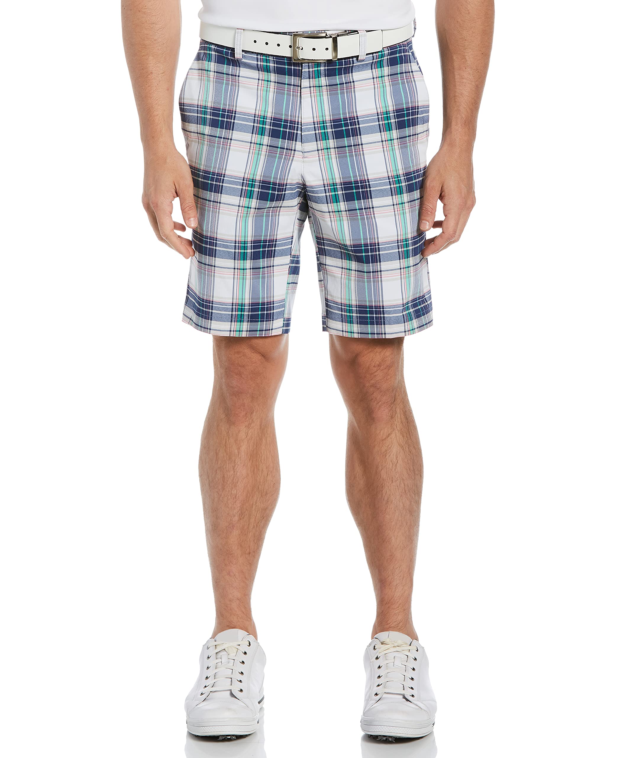 Jack Nicklaus Men's Madras Golf Shorts with Active Waistband - Comfortable & Breathable for Golf, Casual Wear & Summer Outings