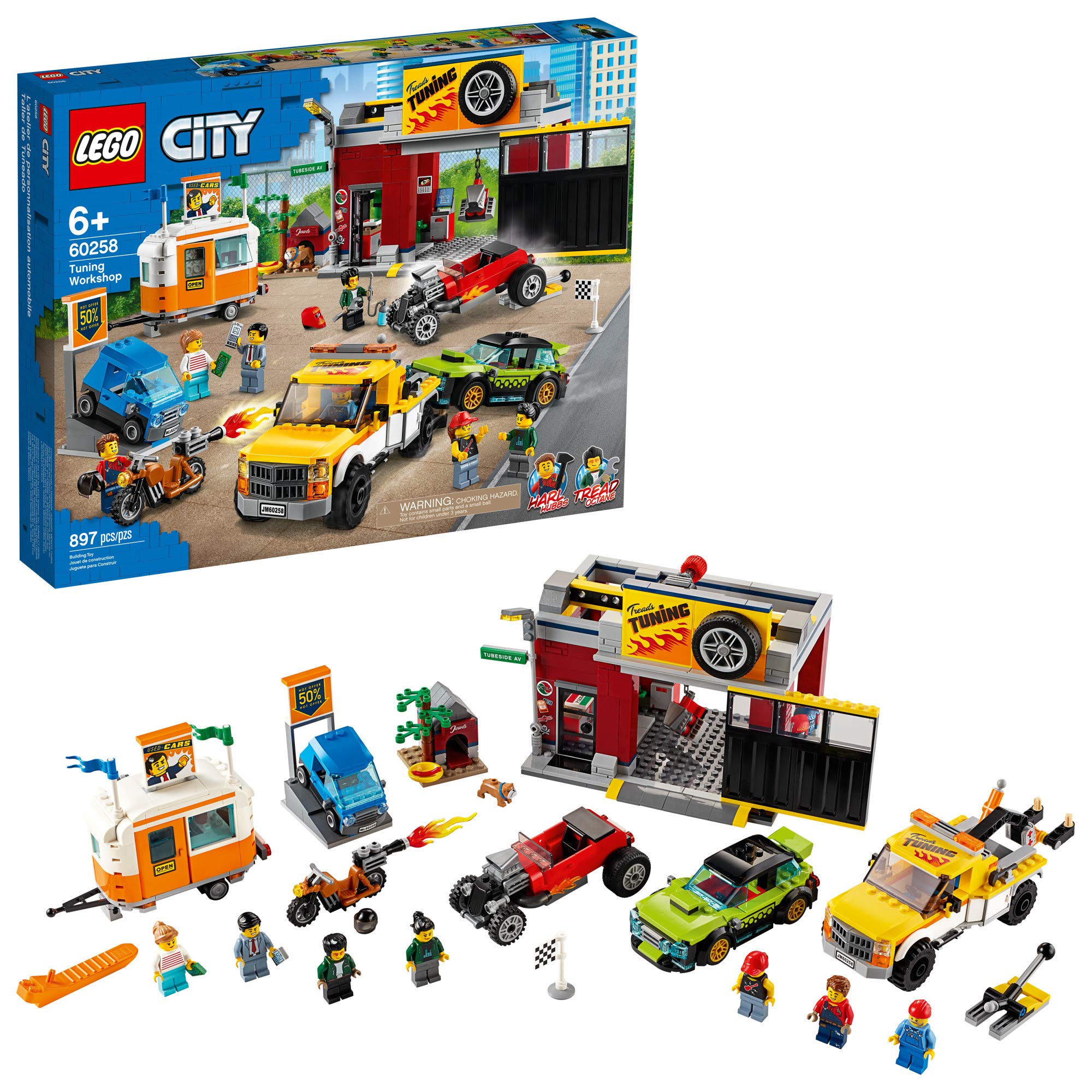 LEGO City Toy Car Garage 60258 Building Set - 897 Pieces STEM Toy for Kids Ages 6-12 | Creative Play, Birthday Gift & Room Decor for Boys & Girls | Perfect for Pretend Play & City Themed Adventures
