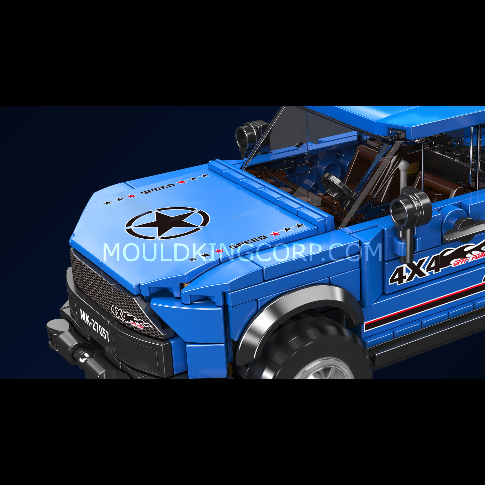 Mould King 27057 F-150 Raptor Pickup Truck Building Blocks Set | 465 Pieces STEM Toy for Kids & Adults | Creative DIY Model Car for Home Decoration & Gift