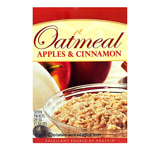 HealthyWise High Protein Oatmeal - 15g Protein, Low Calorie & Sugar, High Fiber, Low Fat, Keto & Ideal Protein Friendly, Apples & Cinnamon Flavor (7 Servings) - Perfect for Breakfast, Post-Workout & Weight Loss Diets