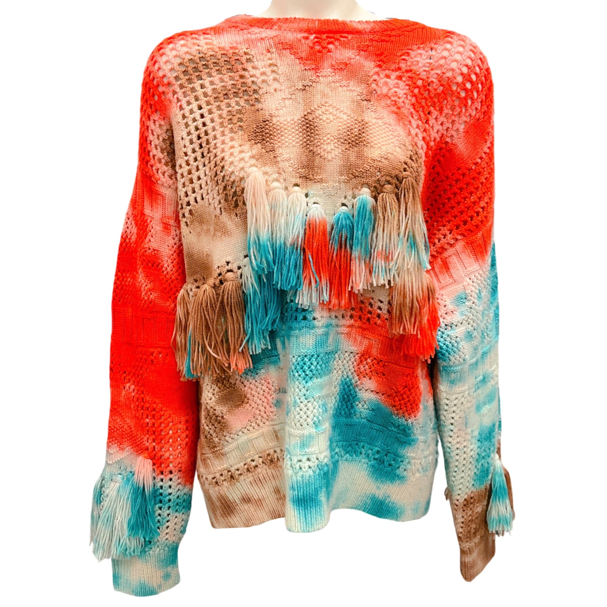 Alanui Multicolor 2023 California Dreamin' Crewneck Sweater | Cozy Long Sleeve Pullover for Women | Perfect for Casual Wear, Fall Fashion & California Inspired Outfits