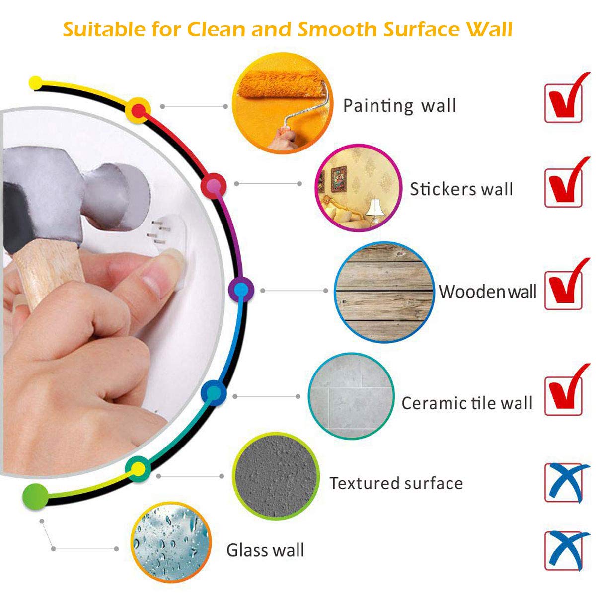 CrazyDeal 3D Wall Decal Stickers with Two 4x6 Photo Frames - Family Picture Collage Decor for Living Room, Bedroom & Home - Perfect for Wall Art, Photo Displays and Home Decoration
