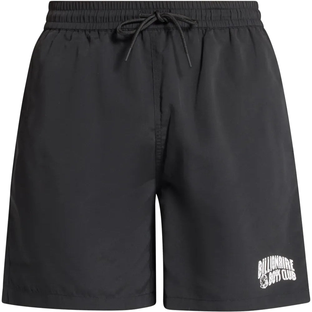 Billionaire Boys Club Black Logo Swim Shorts for Men - Quick Dry Beach Swimwear with Pockets - Perfect for Swimming, Surfing, and Summer Vacations