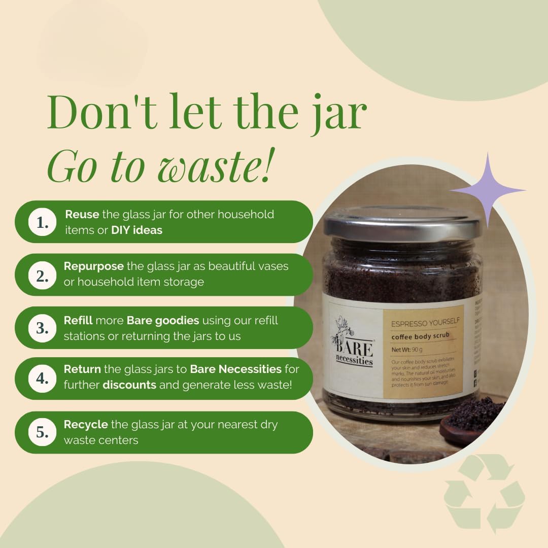Espresso Yourself Coffee Body Scrub - Exfoliating Tan Removal Body Wash for Soft & Smooth Skin | 90g | Perfect for Post-Shower Exfoliation & Pre-Self Care Routine