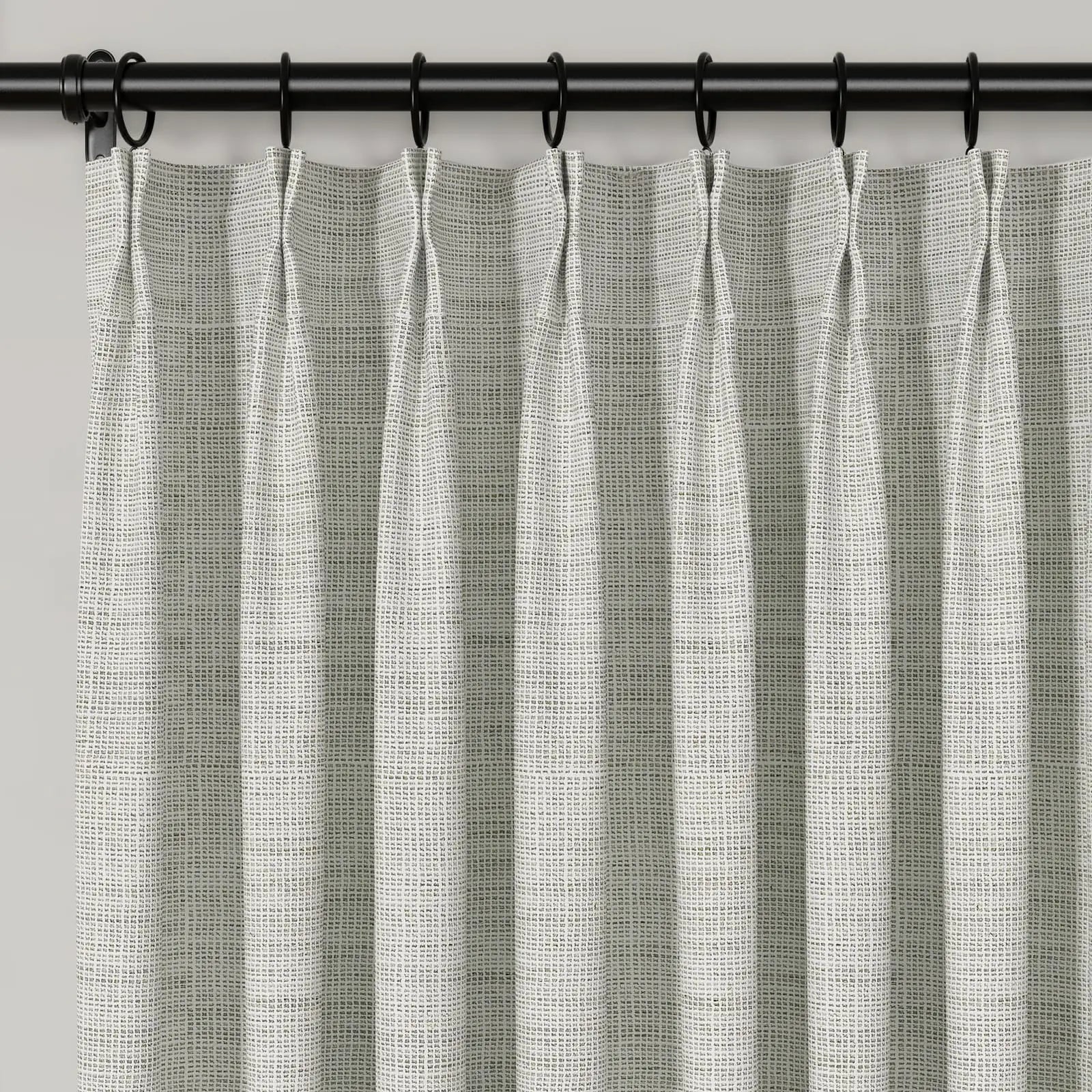 Lydia Lattice Jacquard Pleated Curtains for Living Room & Bedroom - Elegant Window Treatments for Home Decor