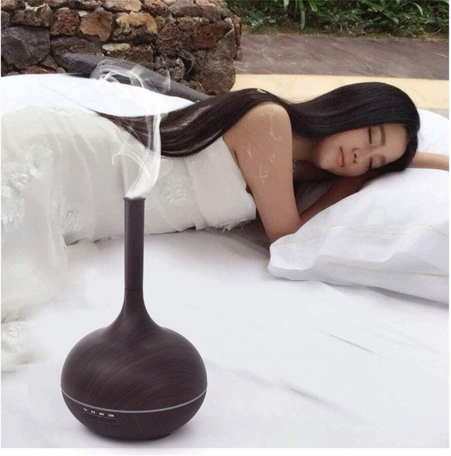 400ml Aromatherapy Essential Oil Diffuser - 7 Color LED Lights & 3 Timer Settings, Cool Mist Humidifier for Home, Office, Spa, Nursery, Kids Room | Perfect for Relaxation, Sleep Aid & Air Freshening
