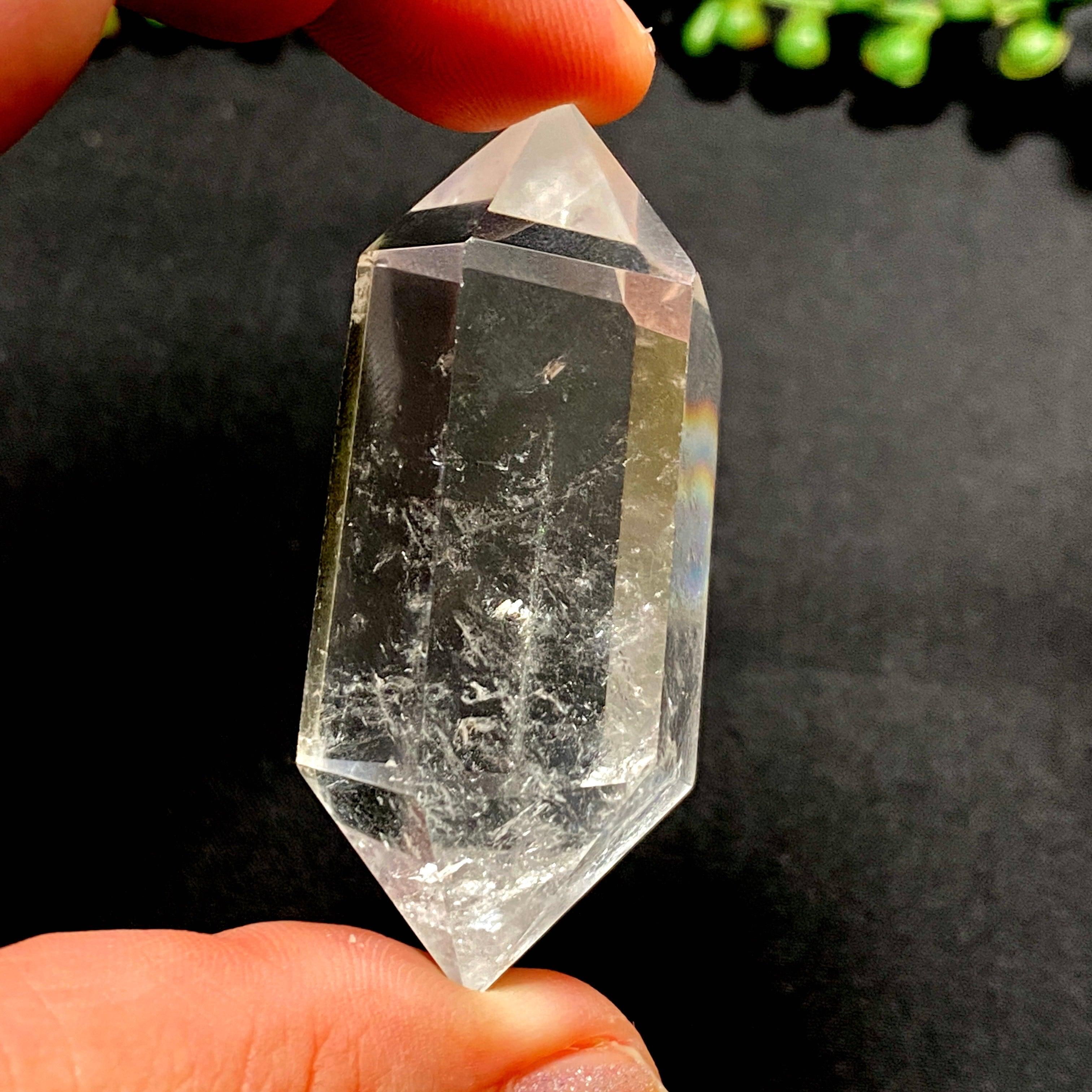 Natural Clear Quartz Double Terminated Point - Healing Crystal for Meditation, Reiki, and Energy Work - Perfect for Home Decor, Yoga, and Spiritual Practices