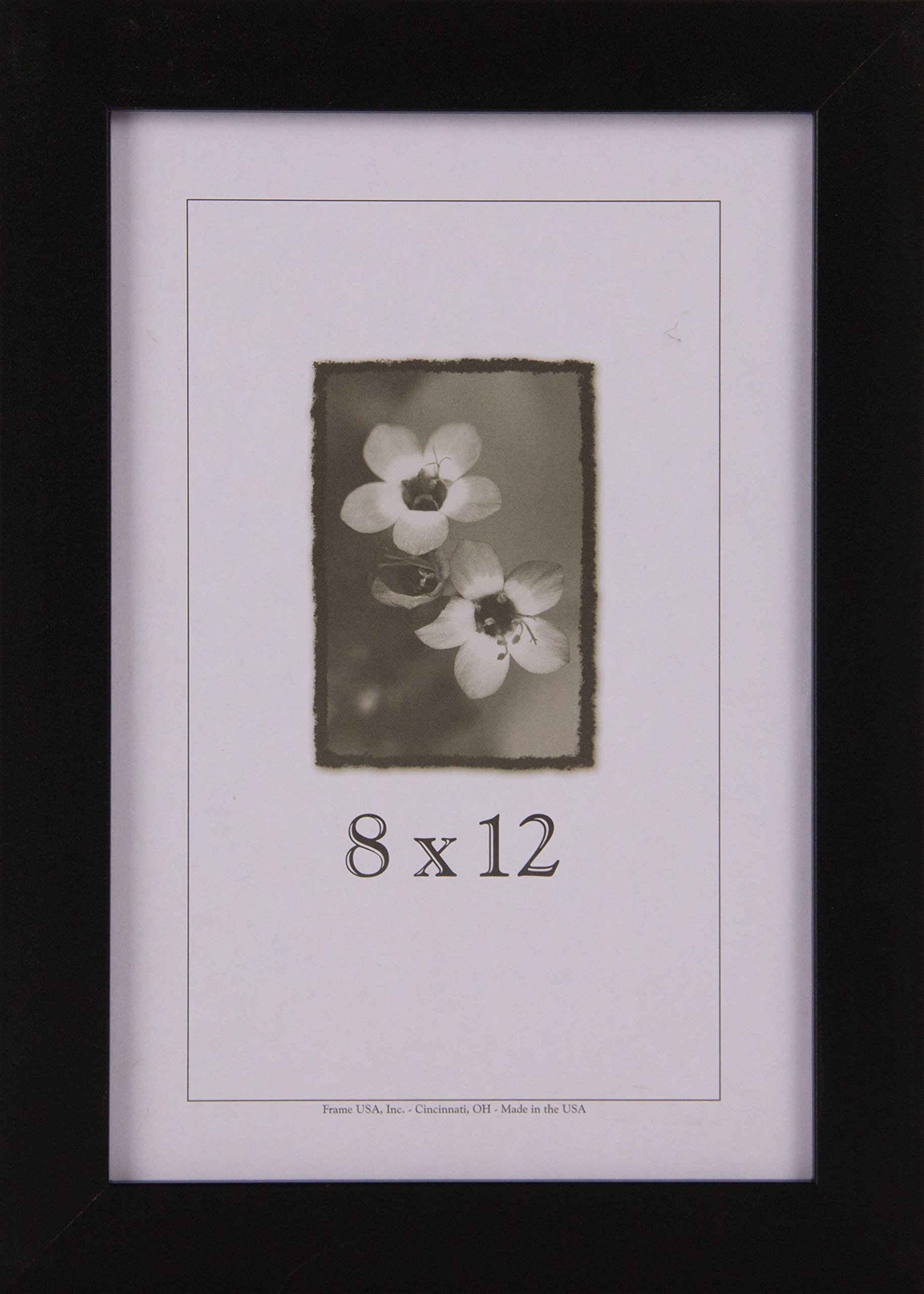 Affordable 8x12 Inch Wood Picture Frames - Medium Series Black Wall Photo Frames for Home Decor, Office Display & Gift Giving