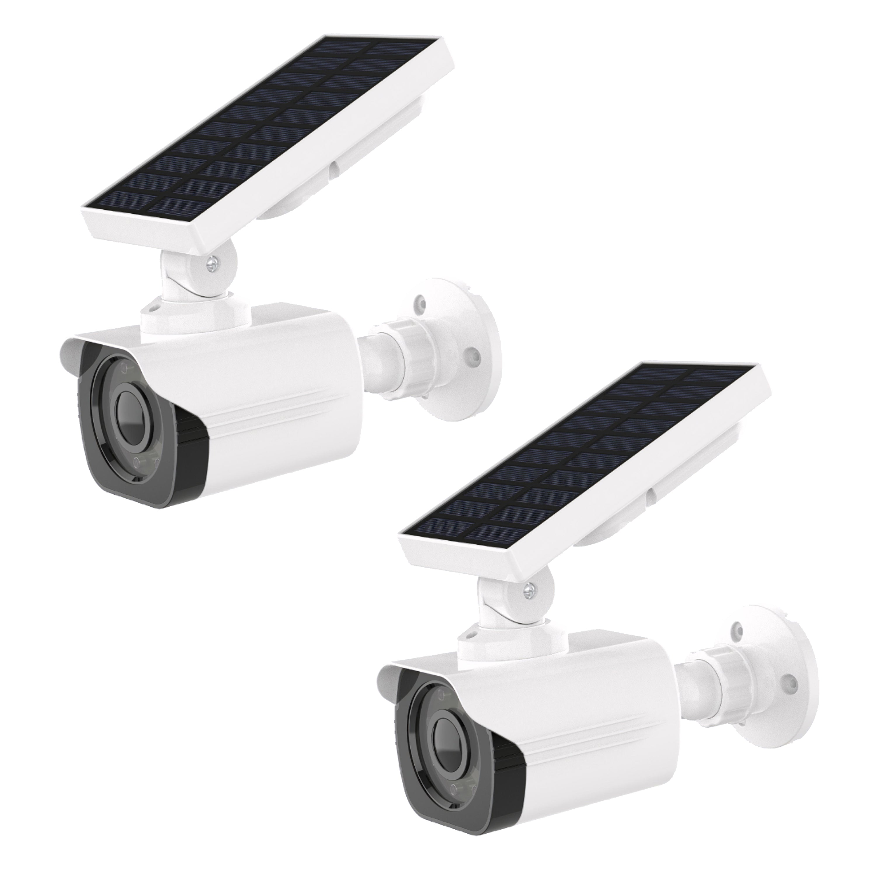 Solar Powered LED Motion Sensor Security Light with Dummy Camera - Outdoor Wall Lighting for Home, Garage, Porch & Garden Security Protection