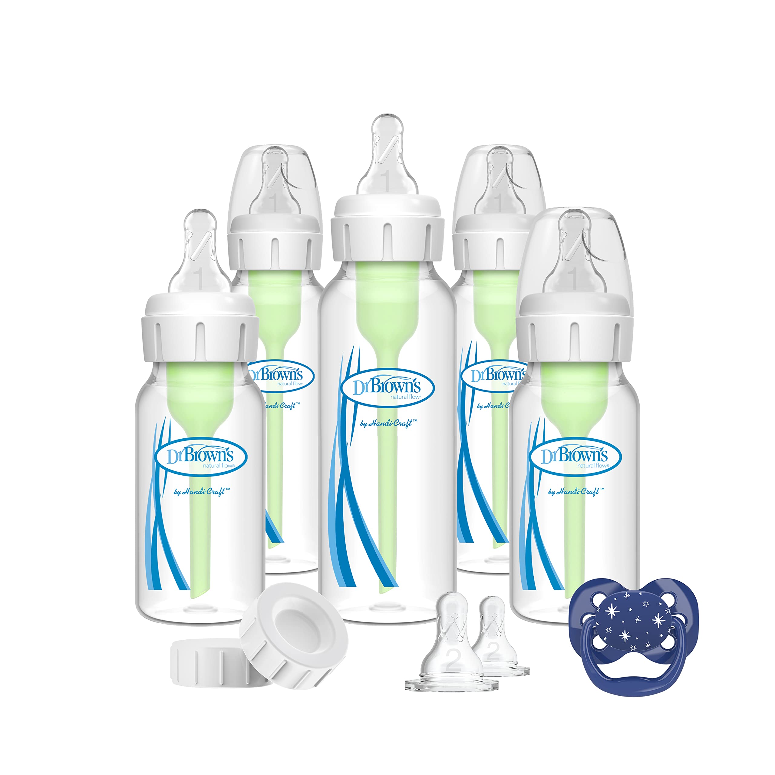 Dr. Brown's Deluxe Electric Baby Bottle Sterilizer & Options Baby Bottles Gift Set - Perfect for Newborns, Travel, and Daycare Use