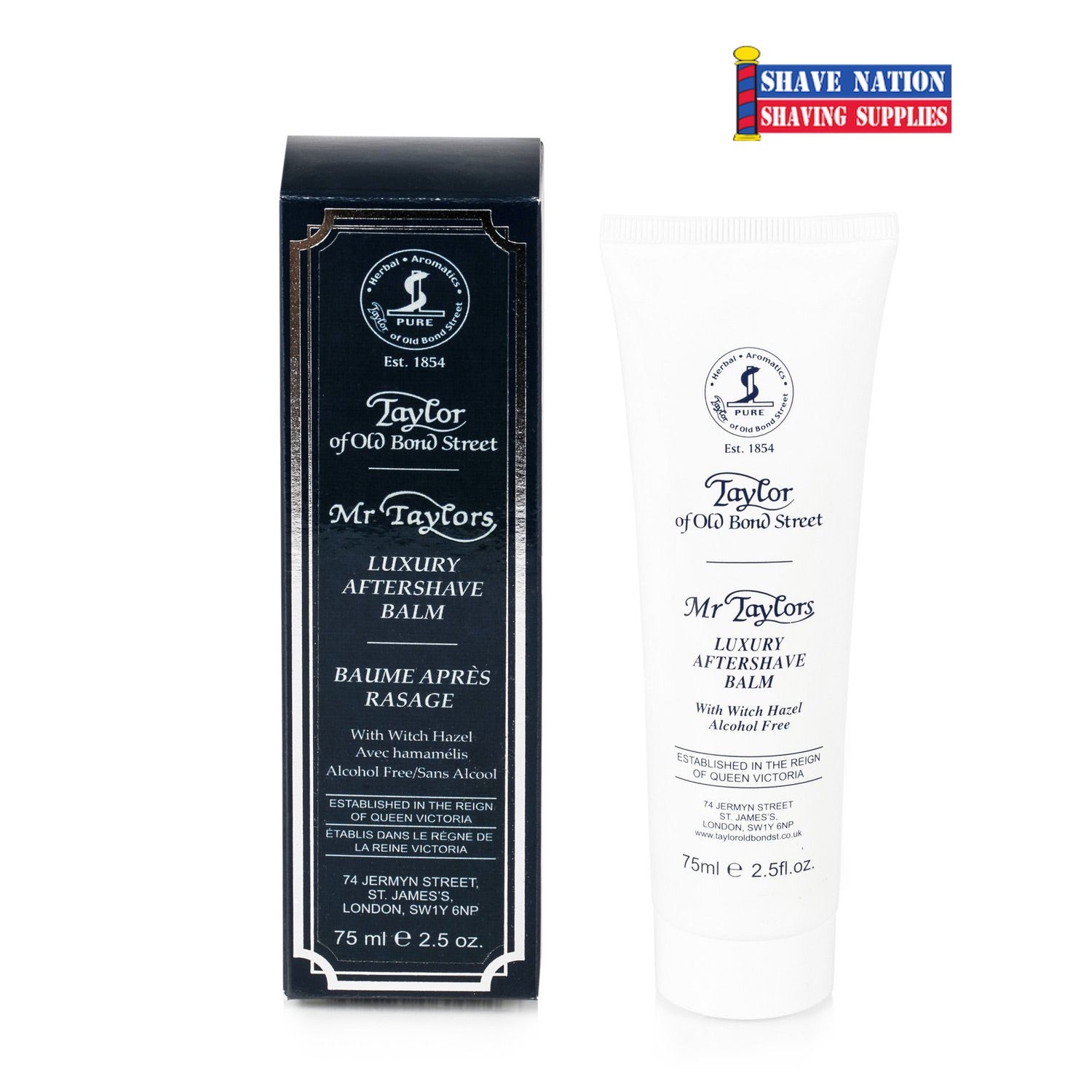 Taylor of Old Bond Street Mr. Taylor's Luxury Aftershave Balm - Soothing Post-Shave Moisturizer for Men | Perfect for Sensitive Skin & Daily Grooming Routine