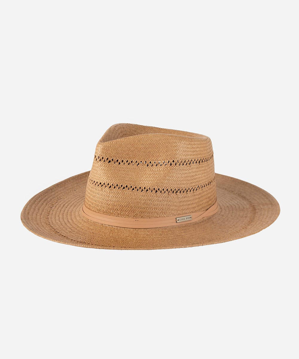 Arlo Rancher Fedora Straw Hat for Men - Western Cowboy Hat with Wide Brim - Sun Protection Summer Hat for Outdoor, Rodeo, and Country Music Festivals
