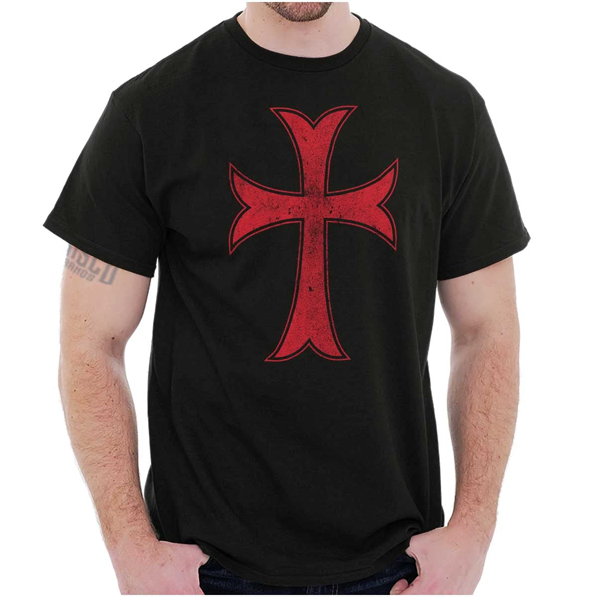 Medieval Knight Templar Christian Graphic T-Shirt for Men & Women - Perfect for Cosplay, LARP, and Historical Reenactments