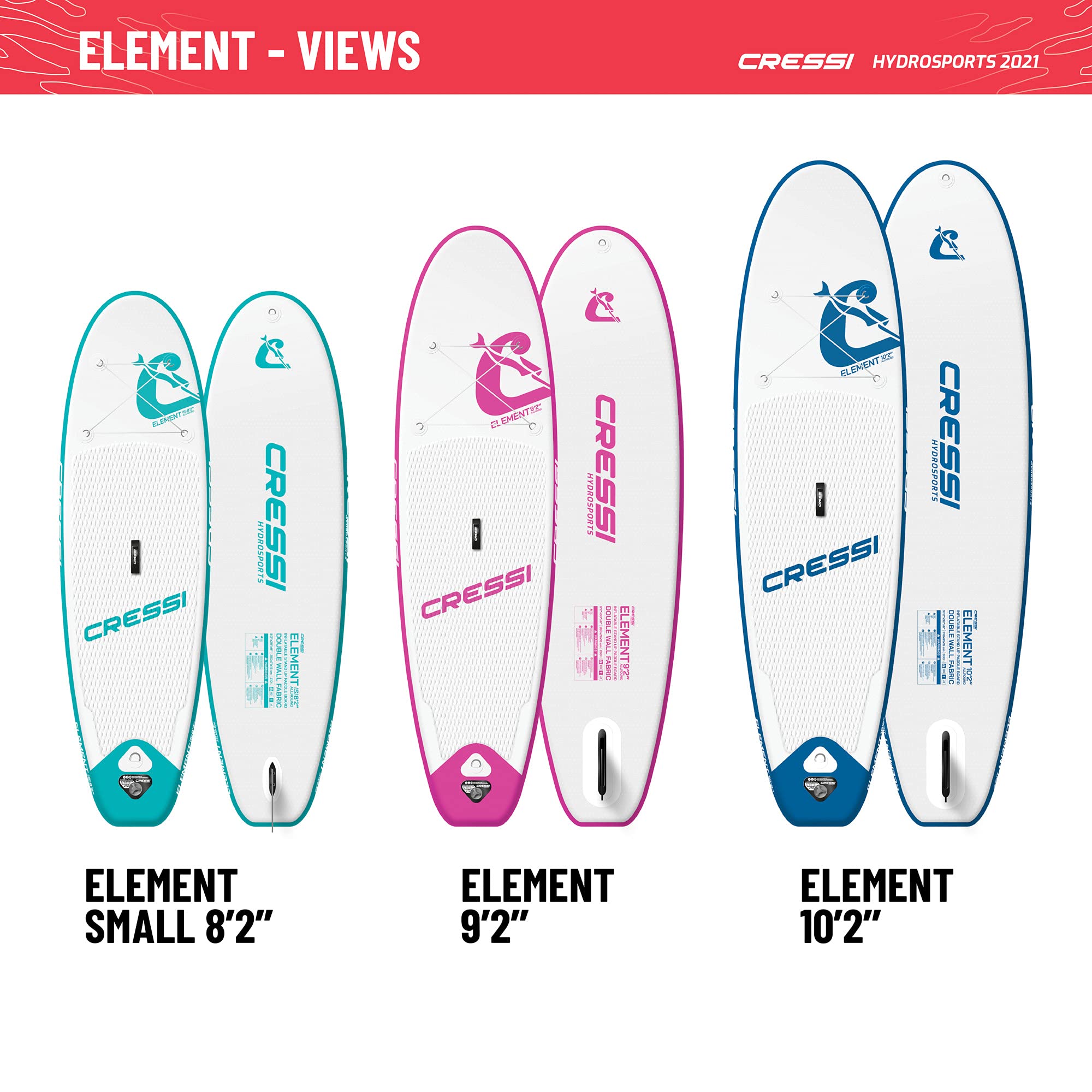 **Cressi Inflatable Stand Up Paddle Board (SUP) Set - Includes Pump, Paddle & Backpack - Double Wall Construction - 264 lb Weight Capacity - Multiple Sizes - Perfect for Lakes, Rivers & Ocean Paddling**