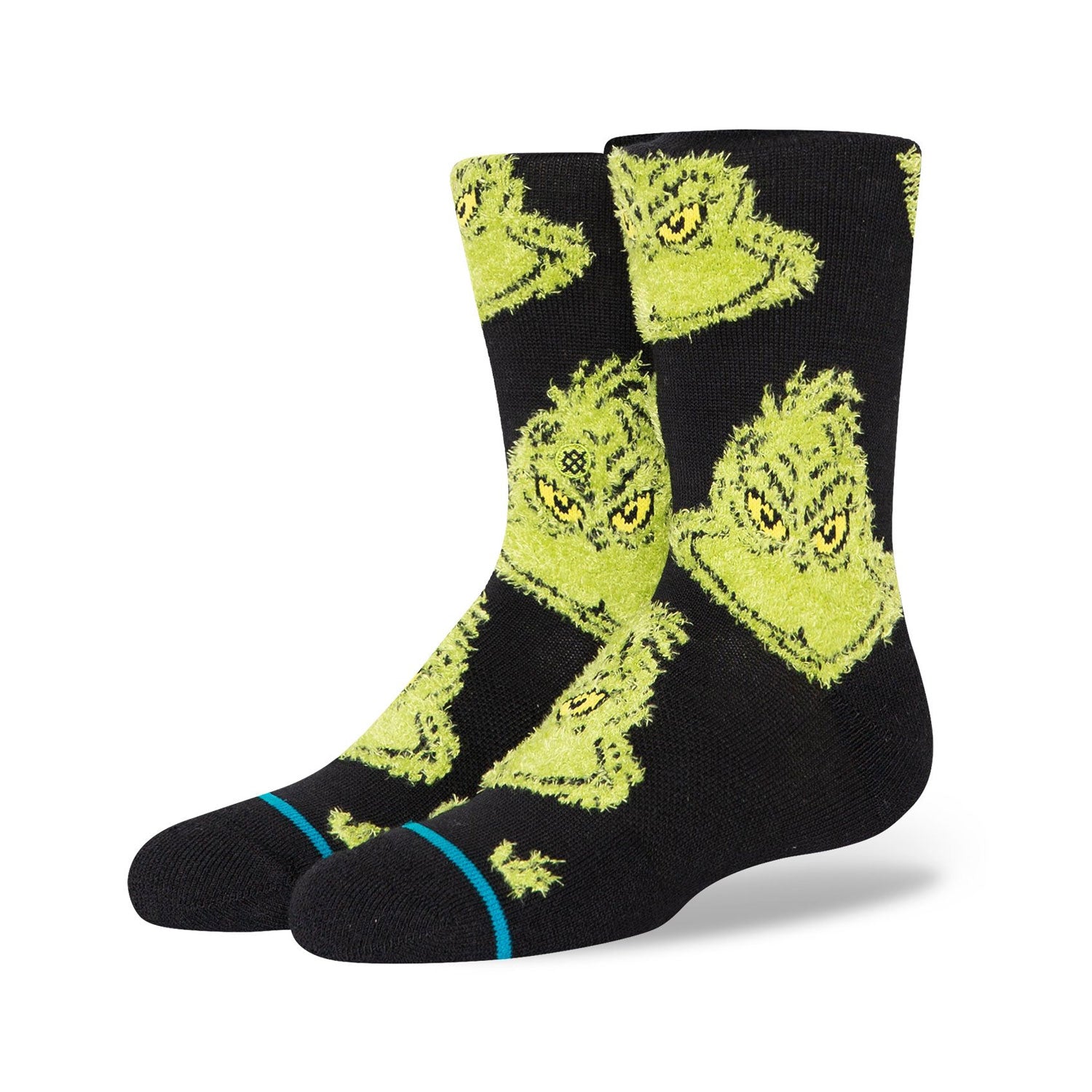 Kids' Crew Socks - Mean One Black - Comfortable & Durable Children's Socks for School, Sports & Everyday Wear