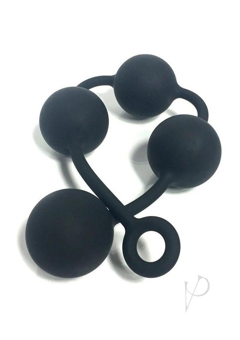 Boneyard Extra Large Black Silicone Anal Beads for Men & Women - Perfect for Couples Play, BDSM, and Solo Pleasure