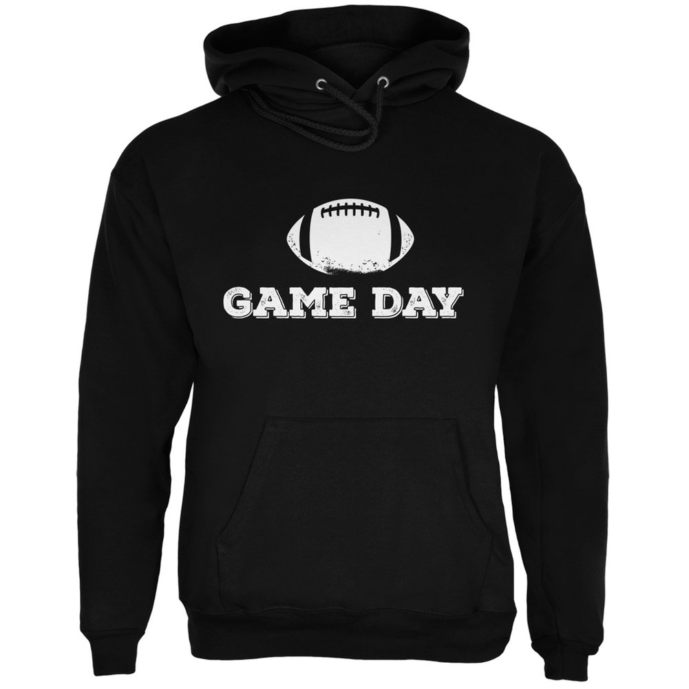 Game Day Football Black Adult Hoodie - Comfortable & Stylish Pullover for Men & Women - Perfect for Tailgating, Sports Events & Casual Wear