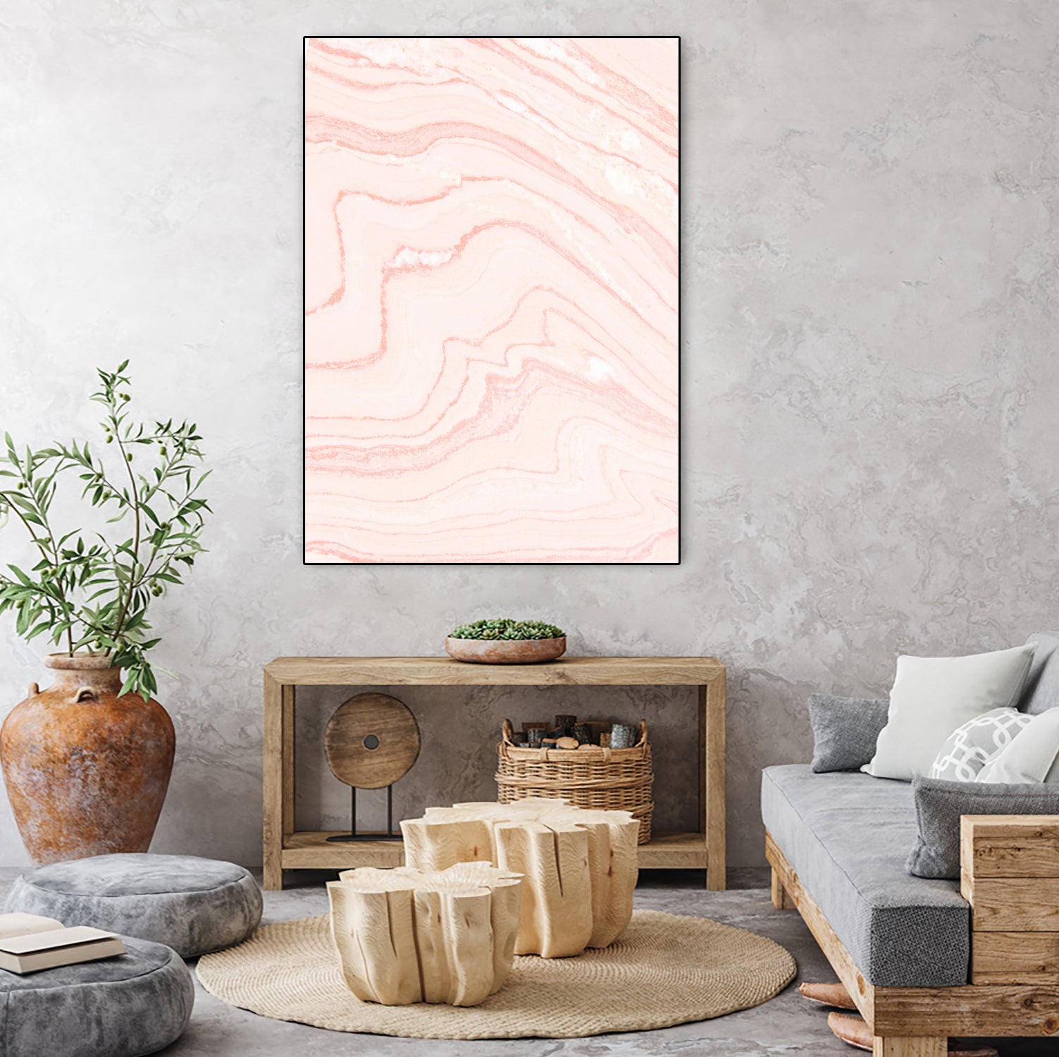 Blush Marble Phone Case - Elegant & Durable Marble Design for iPhone & Samsung | Perfect for Everyday Use, Office & Travel