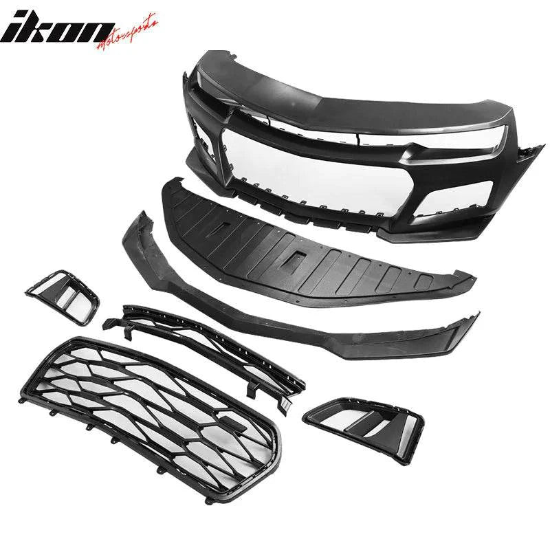 2010-2013 Chevy Camaro ZL1 Style Front Bumper with Headlights - High-Performance Replacement for Aggressive Look - Perfect for Racing, Car Shows & Street Upgrades