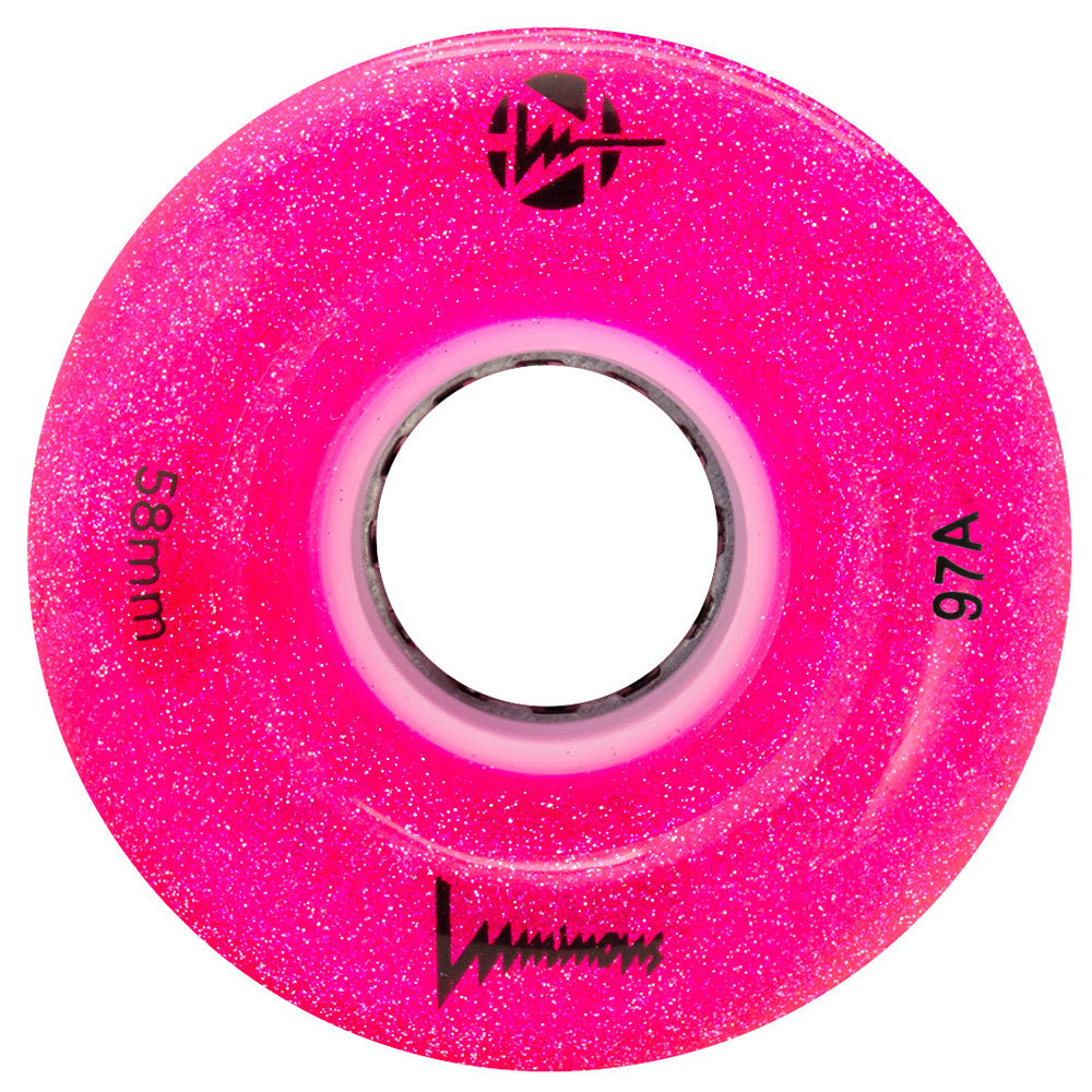 Luminous 58mm LED Glitter Light Up Quad Wheels - 4 Pack for Roller Skates, Skateboards & Scooters - Glow in The Dark Wheels for Night Riding & Party Fun
