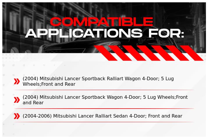 R1 Concepts Complete Front & Rear Brake Kit with Ceramic Pads & Rotors - Compatible with 2004-2006 Mitsubishi Lancer - High Performance Braking for Daily Driving & Sporty Handling