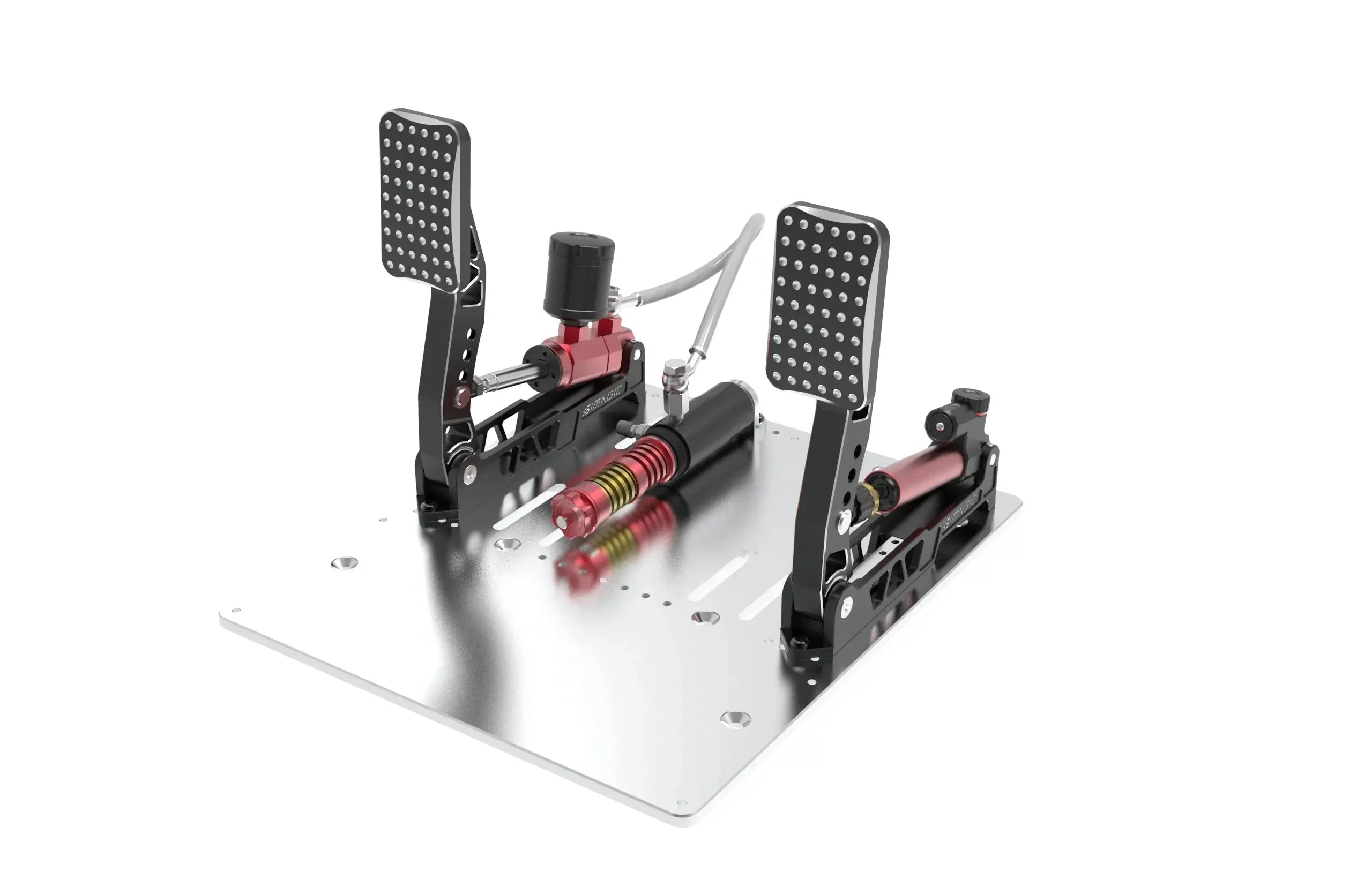 SIMAGIC P2000 Racing Pedals - High-Performance Brake Pedal with Red Pistons for Sim Racing Enthusiasts | Perfect for PC, PS5, and Xbox Racing Games