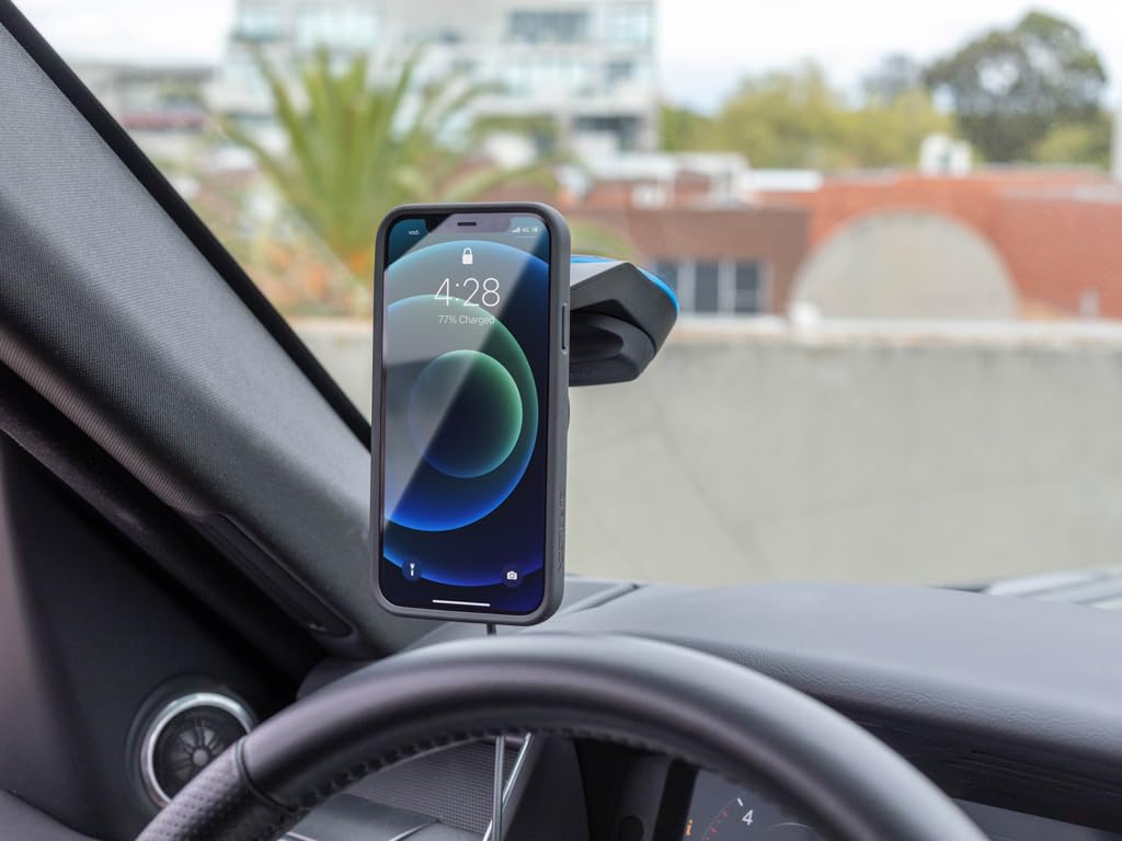 Quad Lock Universal MAG Phone Mount Kit - Secure Windscreen & Dashboard Suction Car Holder for iPhone & Android - Perfect for GPS Navigation & Hands-Free Driving