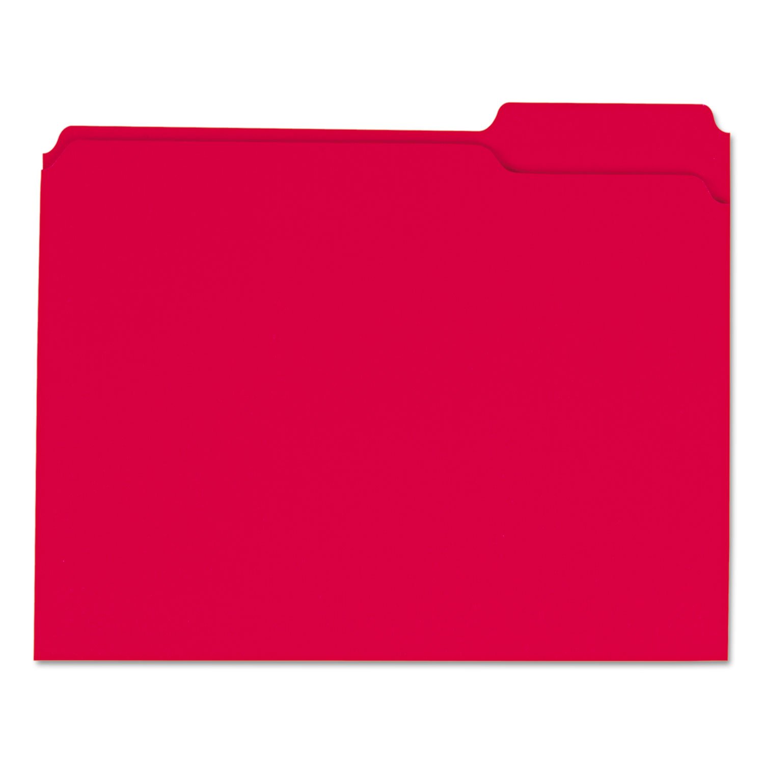 Universal 16163 Colored File Folders - 1/3 Cut Assorted Two-Ply Top Tab Letter Size (Red, 100/Box) - Perfect for Office Organization, School Supplies & Document Filing