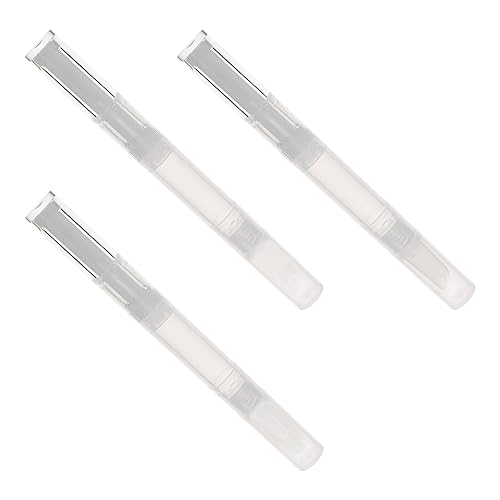 HEALLILY 3-Piece Transparent Lip Gloss & Nail Oil Pens Set - 5ML Refillable Essential Oil Dispenser Bottles with Brush for Eyelash Growth, Makeup & Travel | Perfect for DIY Cosmetics, Beauty On-The-Go & Salon Professionals