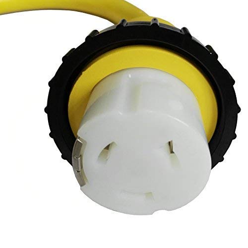 Parkworld 692033 Marine Shore Power Y Adapter - 30A L5-30P to 50A SS2-50R Twist Lock Connector (3FT) - Ideal for Boat Docking & RV Power Hookups